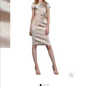 Theia asymmetrical draped cocktail dress 8